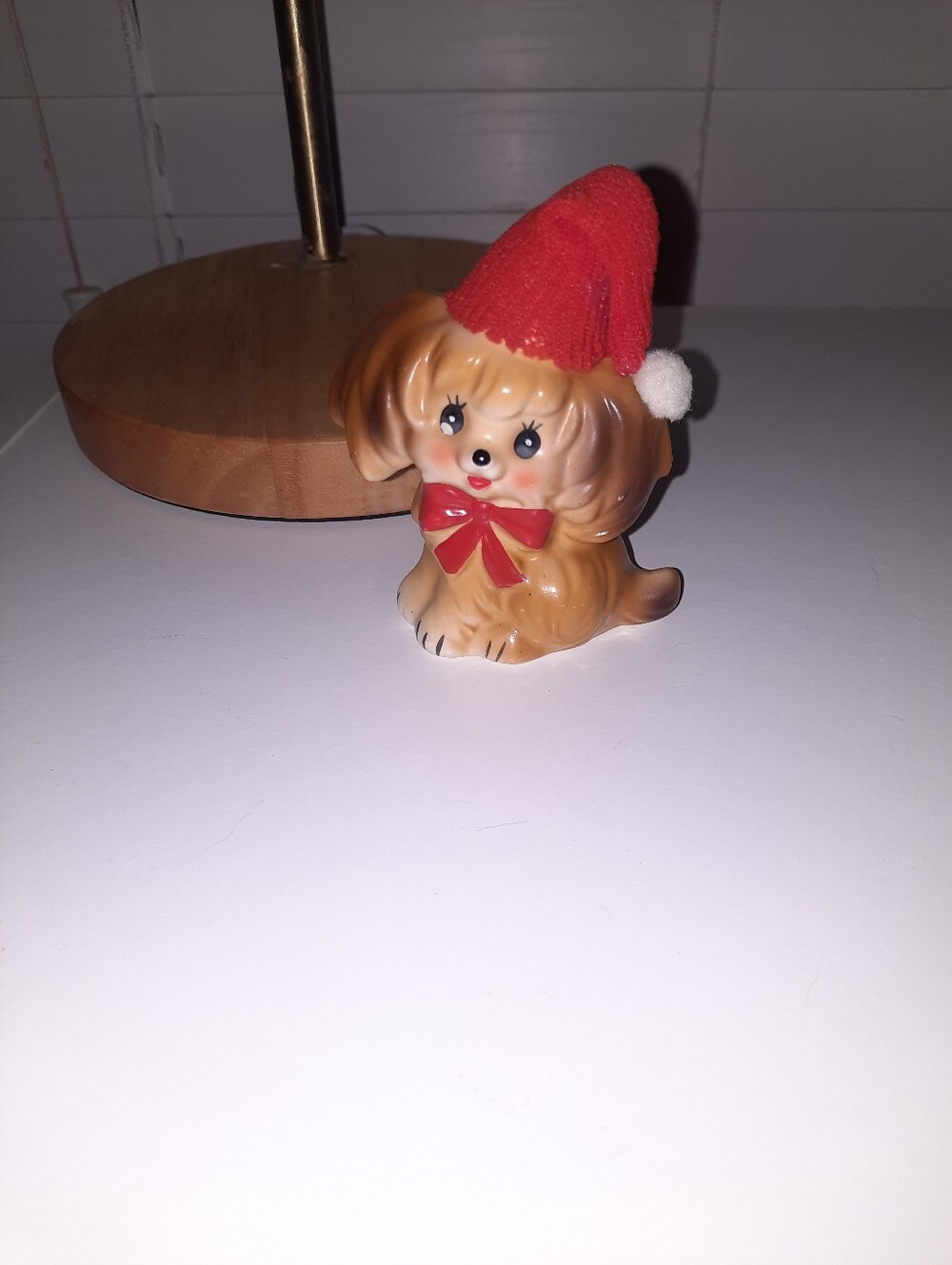 Vintage Ceramic Christmas Dog